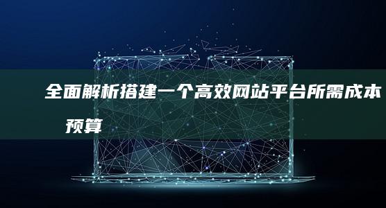 全面解析：搭建一个高效网站平台所需成本及预算规划